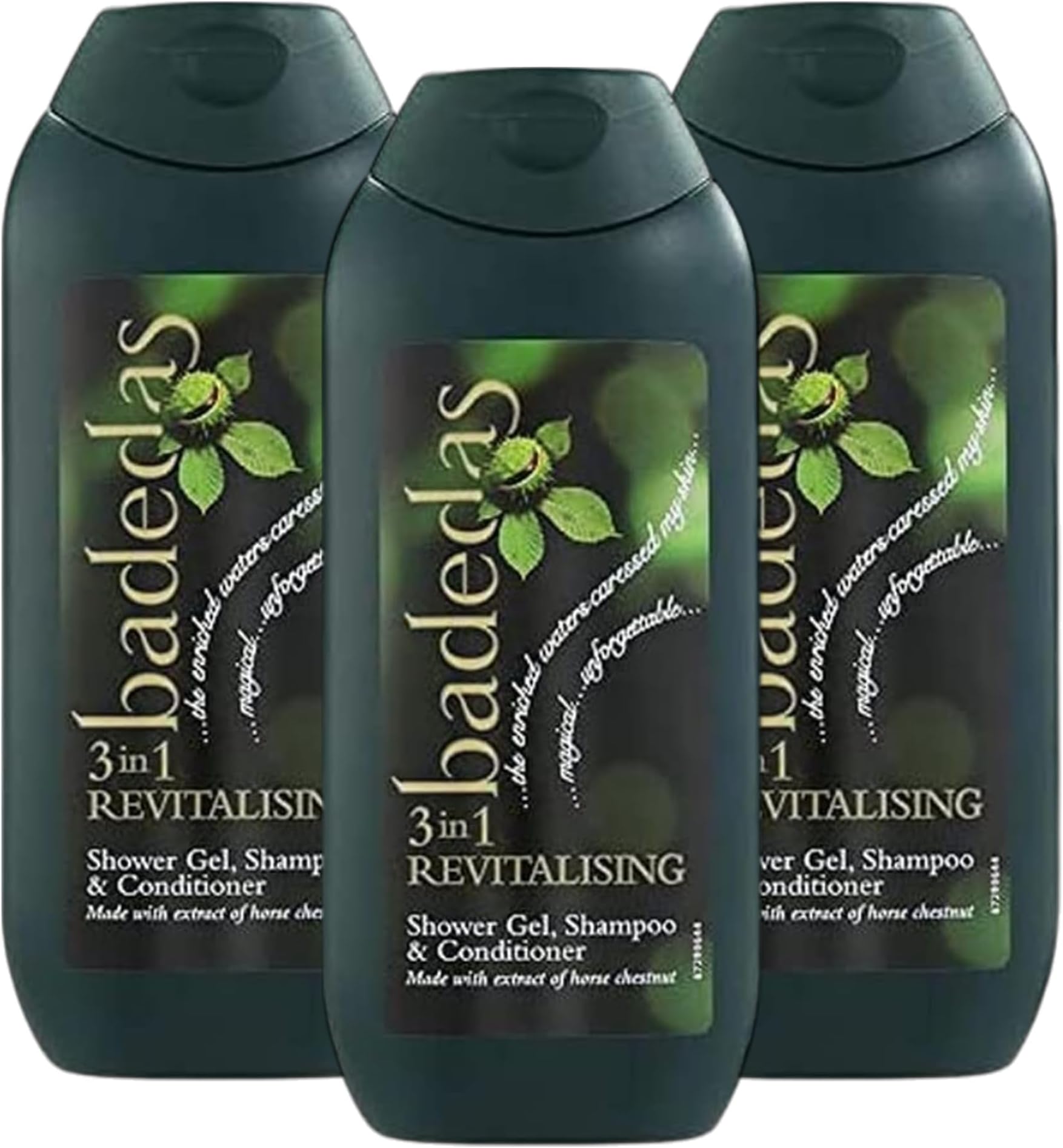 Badedas 3 in 1 Revitalising Shower Gel, Shampoo & Conditioner 200ml | Multipack | Pick a Bundle of 3 or 6 Packs