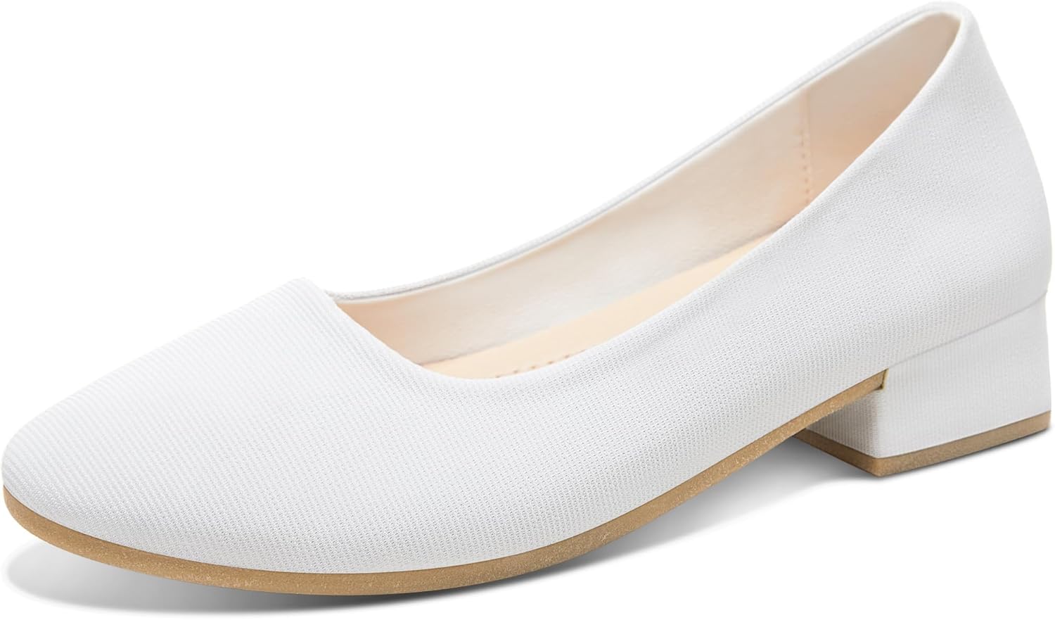 ALTOCIS Women Low Block Heels - Elegant Closed Toe Design