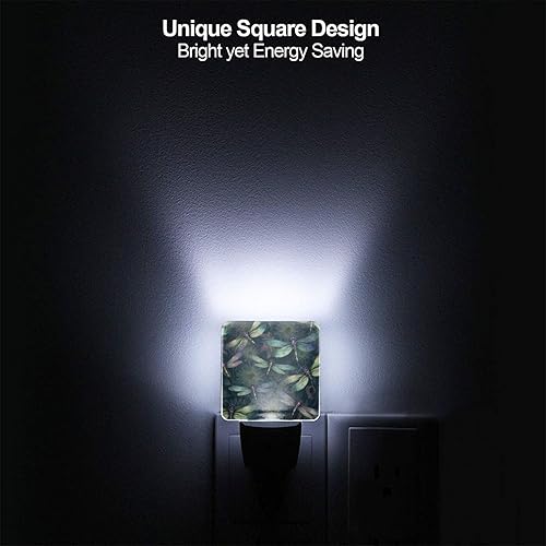 Miniatura 5 de Luces nocturnas enchufables a la pared con sensor, luz nocturna LED, patrón de libélula enchufable, luz nocturna LED para dormitorio, luz nocturna