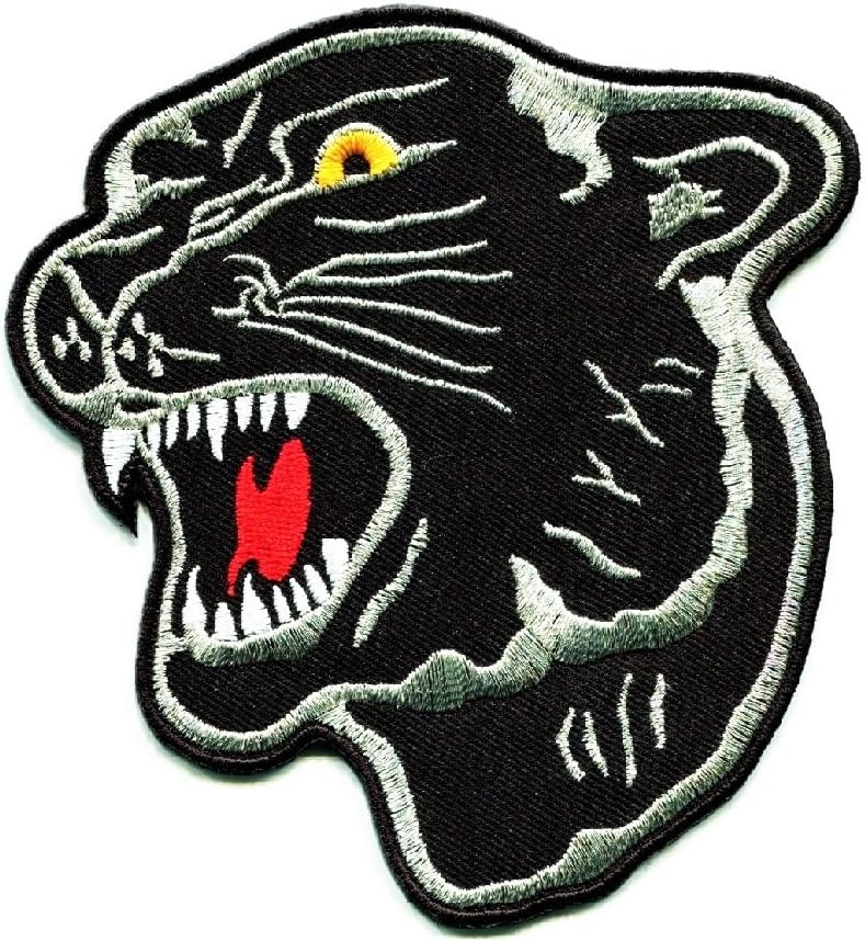 Black Panther Patch - Iron On Applique - 4.5 Inch Embroidered DIY with Unique Design for Jackets and Bags - Black Power Patch