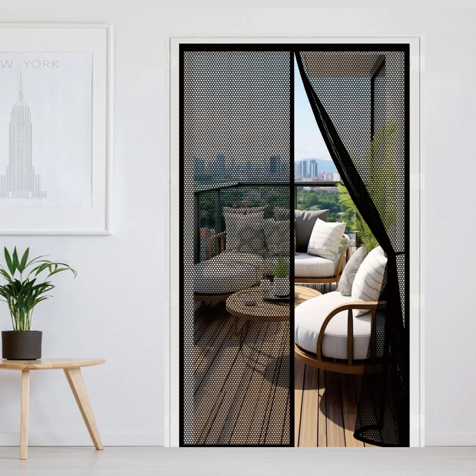 Moustiquaire porte extérieure aimantée pour un été paisible