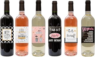 50th Birthday Party Wine Bottle Labels Present, 15 Sheets Cheers to 50 Years Beer Stickers Party Decoration Supplies for 50 Years Old