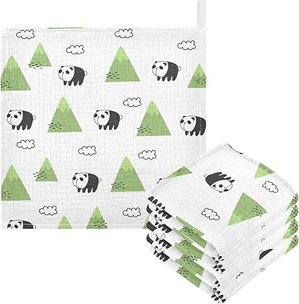 Amazon ハンドタオル タオルハンカチ ガーゼ ベビータオル ミニタオル おしゃれ パンダ 動物 山 人気 携帯用 綿100 赤ちゃん 3枚セット 30 30cm ハンドタオル ホーム キッチン オンライン通販