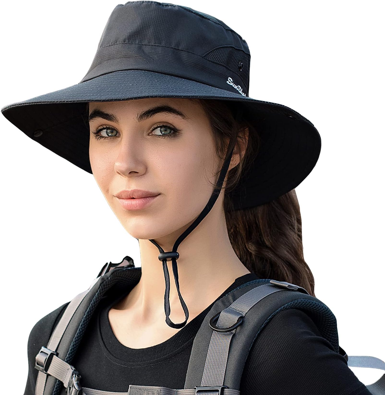 NPJYSun Hats for Women Men 3” Wide Brim UPF 50+ Fishing Beach Bucket Hats