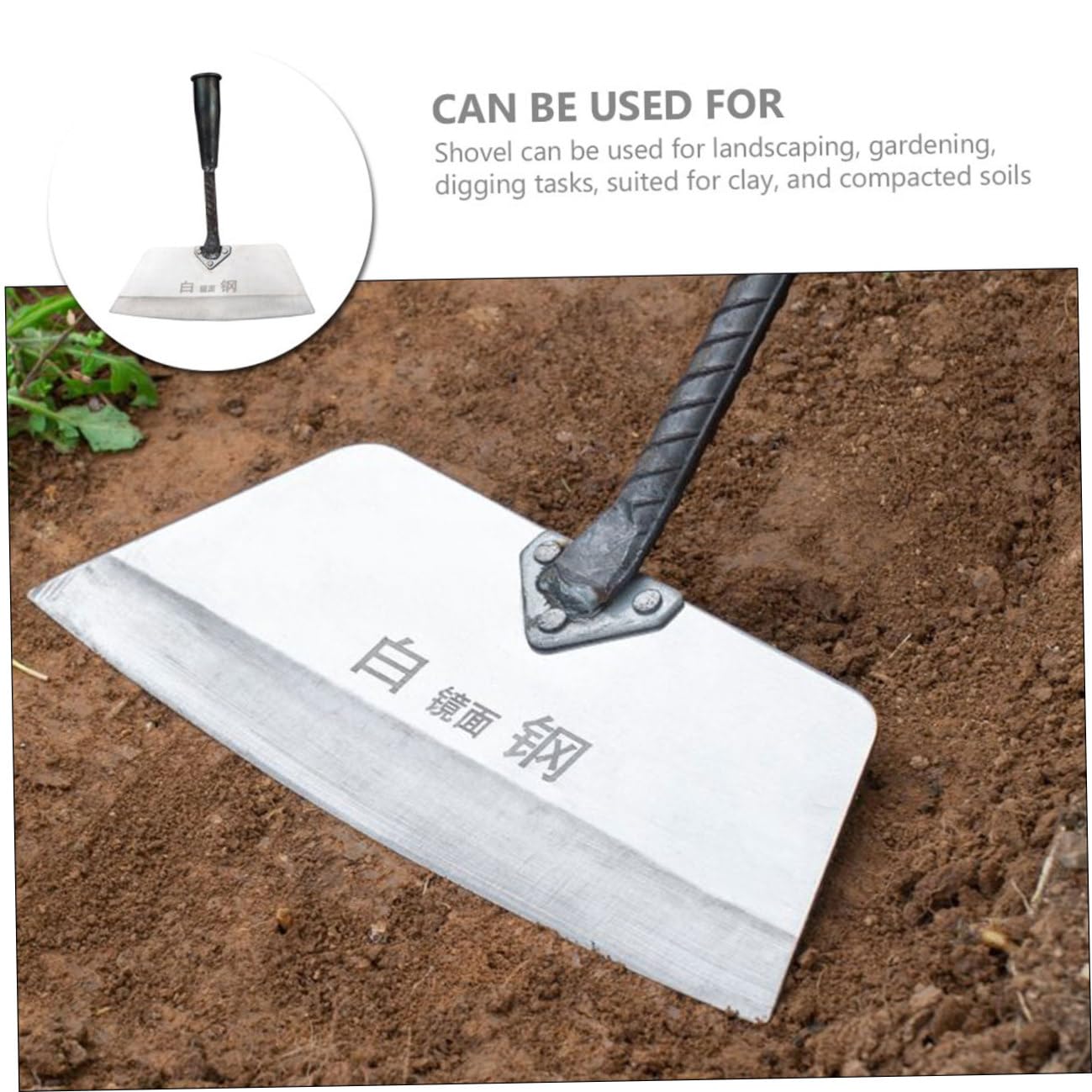 Stabile Gartenschaufel aus Metall zum Jäten und Graben Robuste Handschaufel für Gartenarbeit mit Optionalem Griff zum Unkrautentfernen und Pflanzen Umsetzen