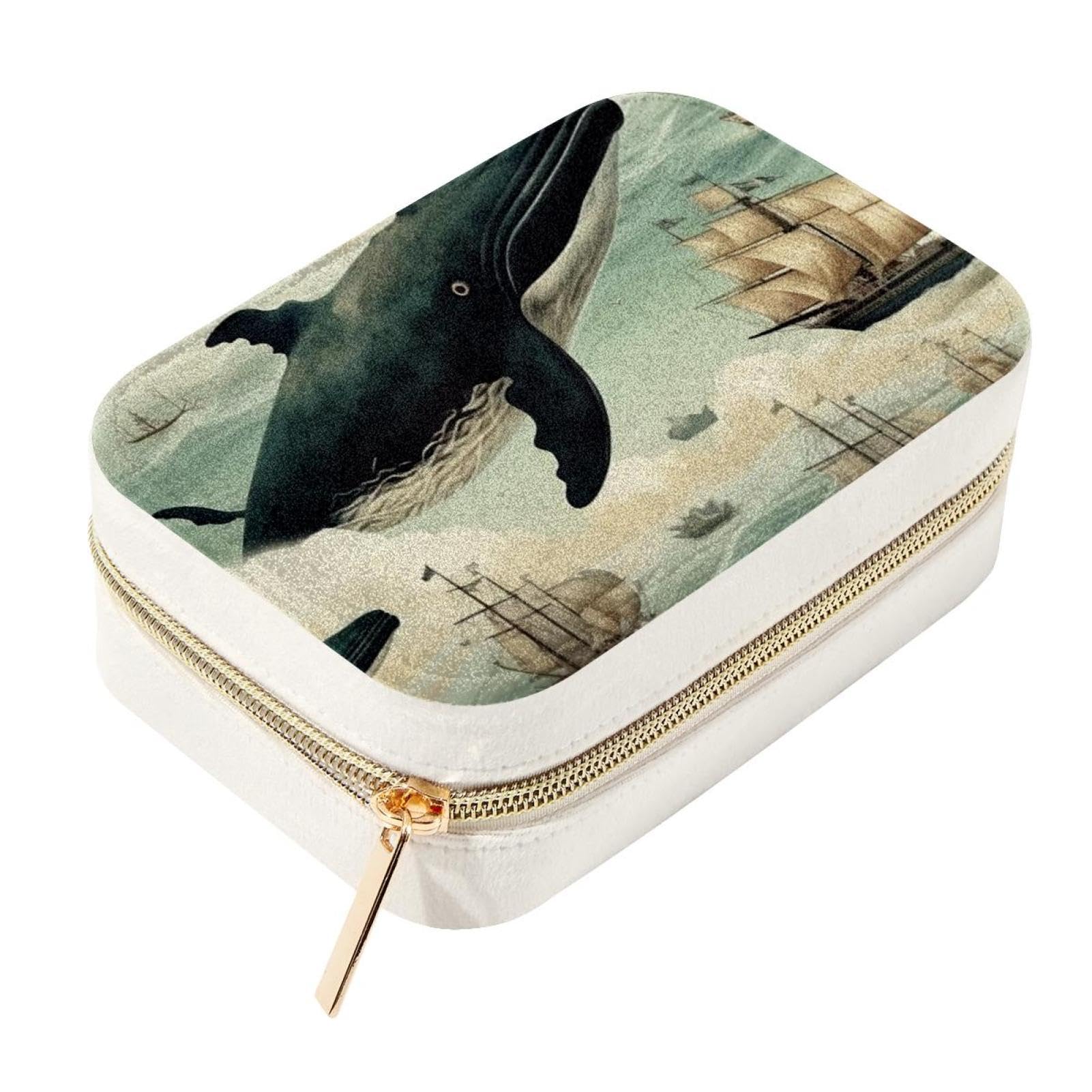 Boîte à bijoux baleine unique, le cadeau idéal et spacieux pour femmes et filles