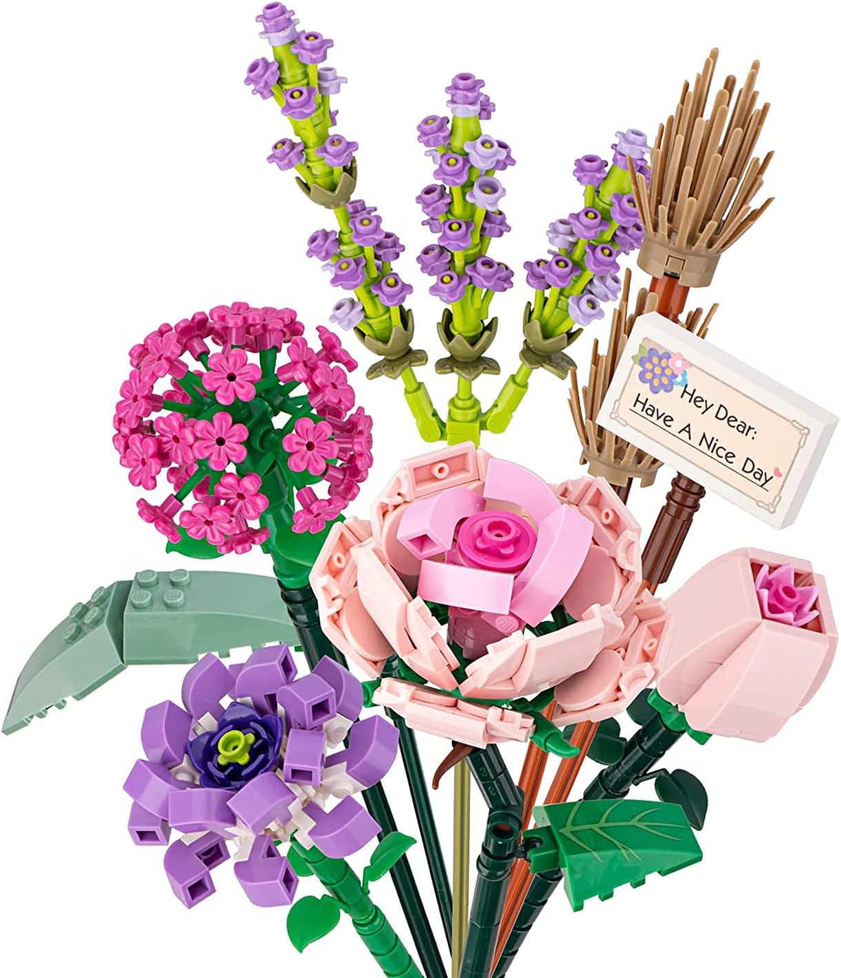 Flower Bouquet Building Kit, Artificial Flowers, Flower Building Blocks