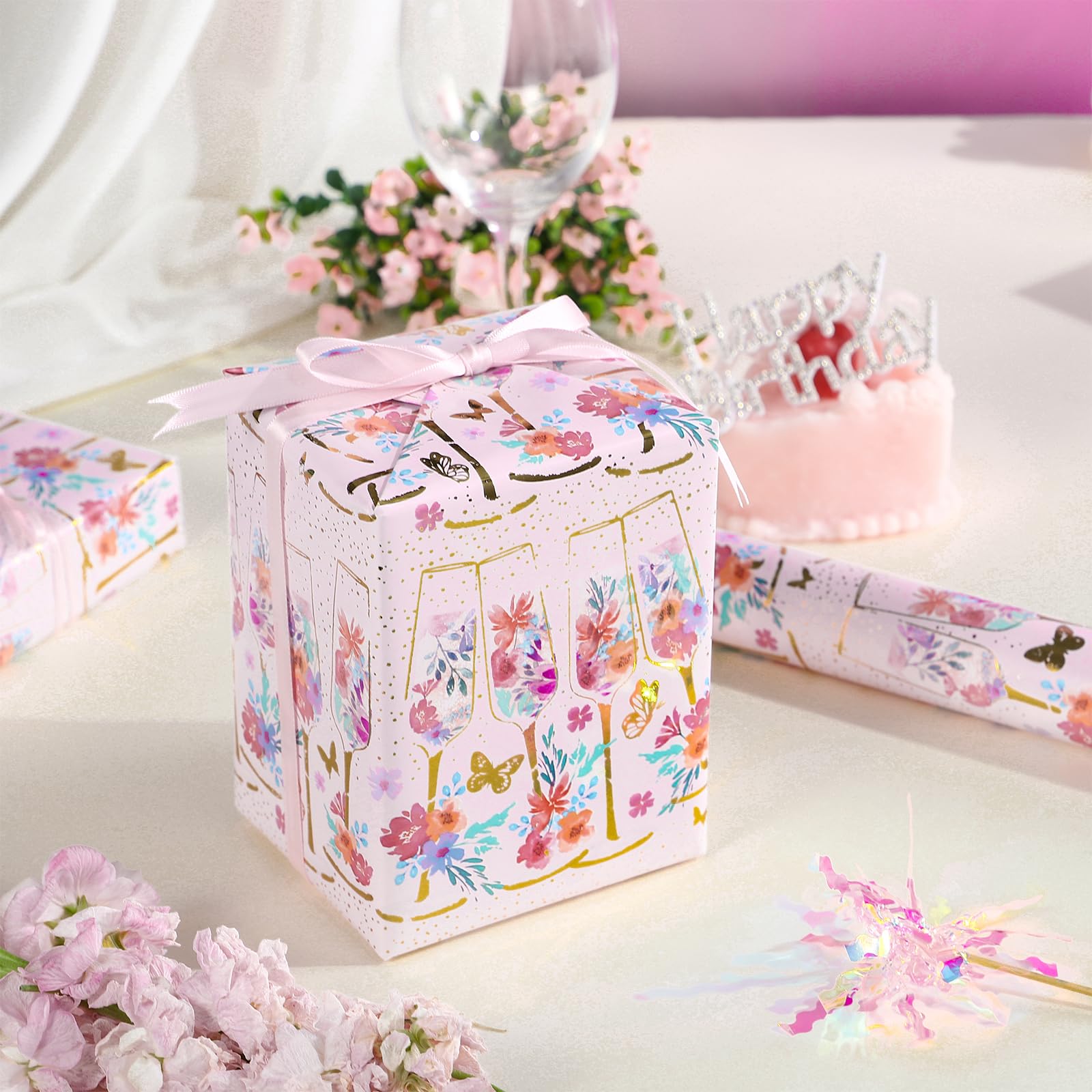 Rouleau De Papier Cadeau Kraft - Motif Cœur Idéal Pour La Saint