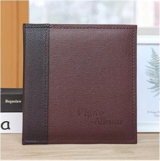 Álbum de fotos de cuero PU, 40 páginas, 80 bolsillos, álbum de fotos de 7 pulgadas, álbum de fotos marrón, álbum de 18 * 19cm for libro de colección de fotos (Color : B)