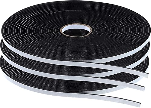 Miniatura 8 de Tatuo Cinta de montaje de espuma de doble cara de 18 pulgadas de grosor, 3 rollos de tira de sellado de puerta para marco de jamba de puerta,