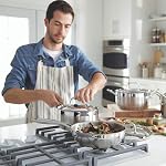 Ensemble de cuisine en acier inoxydable Paderno de 11 pièces | Ensemble de casseroles et poêles de cuisine avec cuiseur vapeur couvert