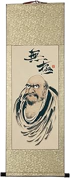 Amazon｜画家手描き 掛け軸 超お得 仏画 水墨画 菩提だるま ダルマ祖師