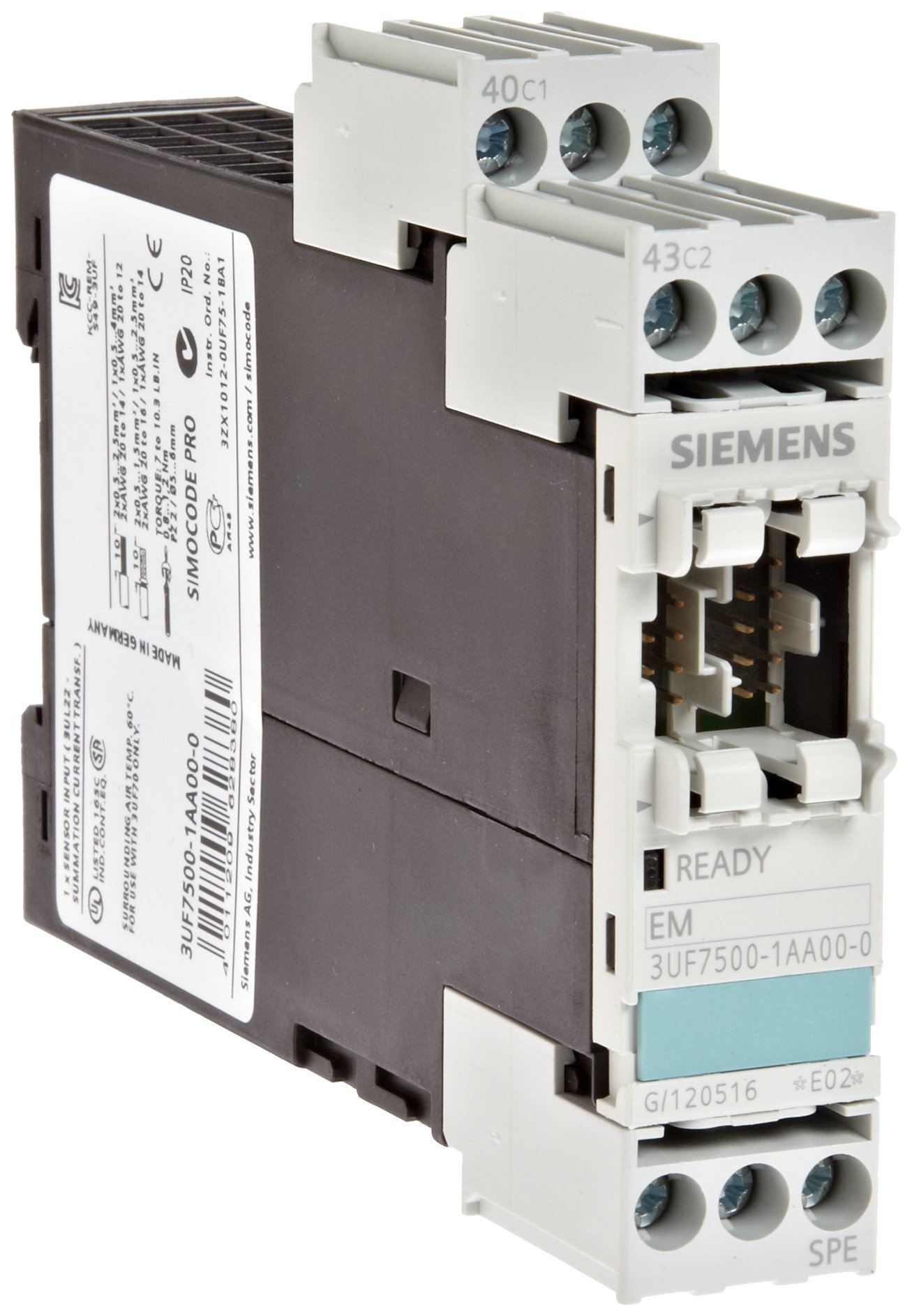 Módulo de expansión Siemens 3UF7 500-1AA00-0 para monitoreo de corriente residual SIMOCODE 2
