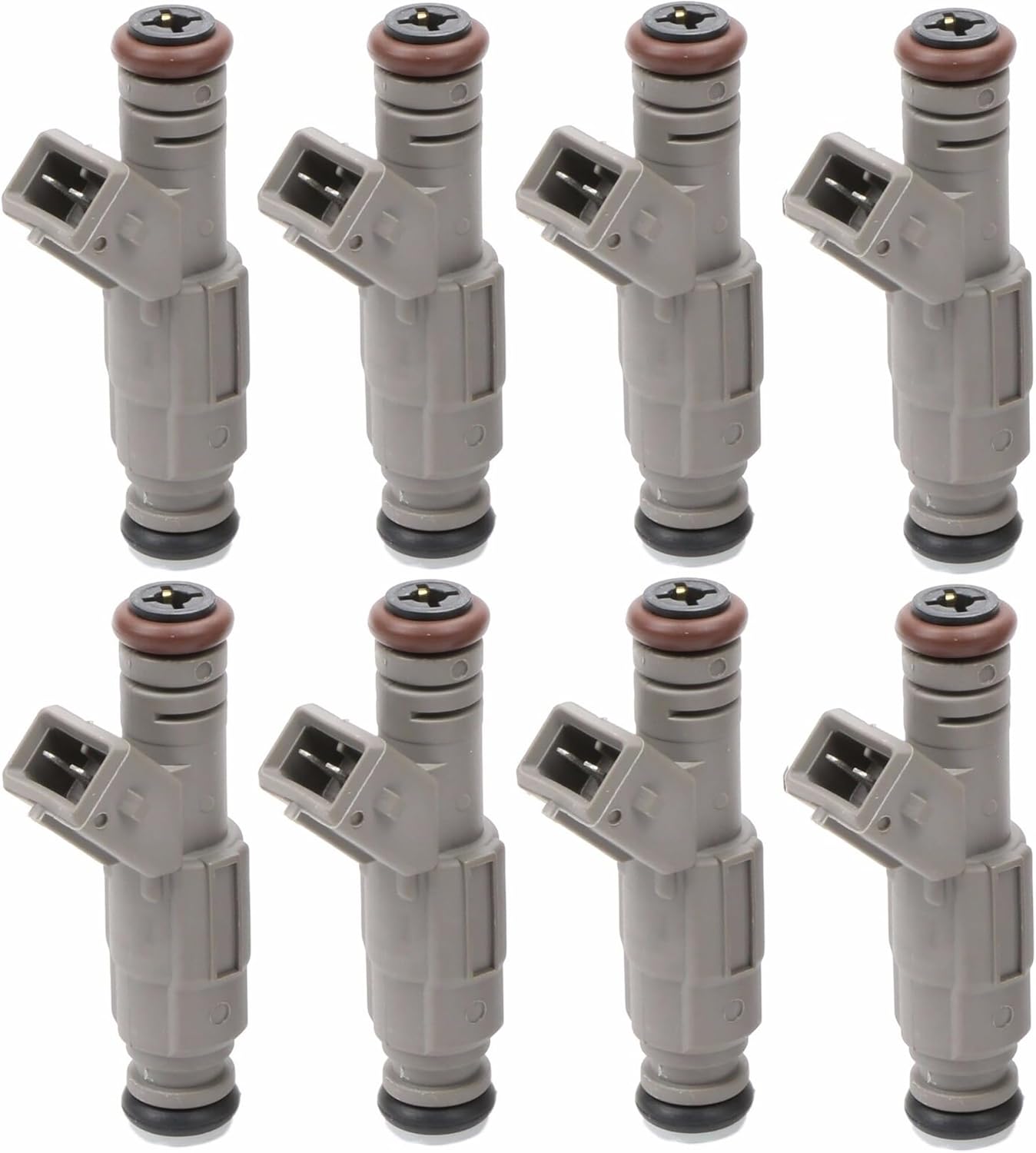 MOSTPLUS 0280155715 24LB 250cc 4 Holes Fuel Injectors Compatible forJeep Cherokee Dodge Dakota Ram Van 5.2 5.9 0280150947 0280150965 (8 sets)