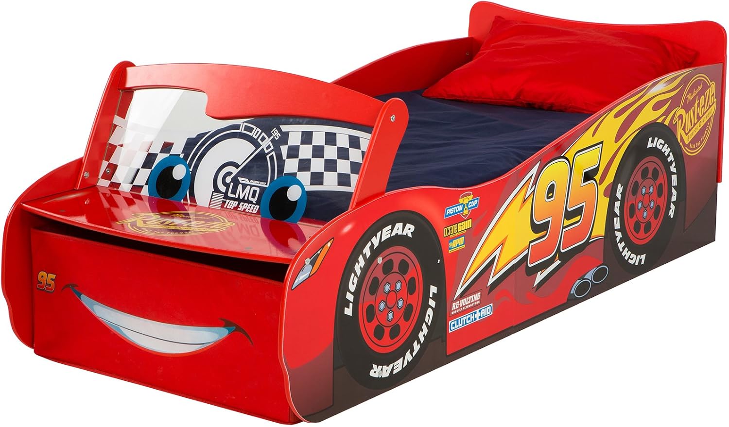 Disney Cars Lightning McQueen Kids Toddler Bed by HelloHome : Amazon.co ...