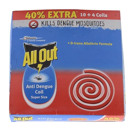 All Out Pest Repellent - Mosquito Coil, 10+4 Pieces Pack