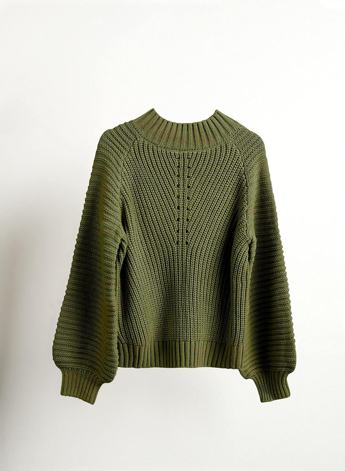 Imily Bela Girls Sweaters Kids Casual Bell Sleeve Knit Pullover Jumper Tops - Image 5