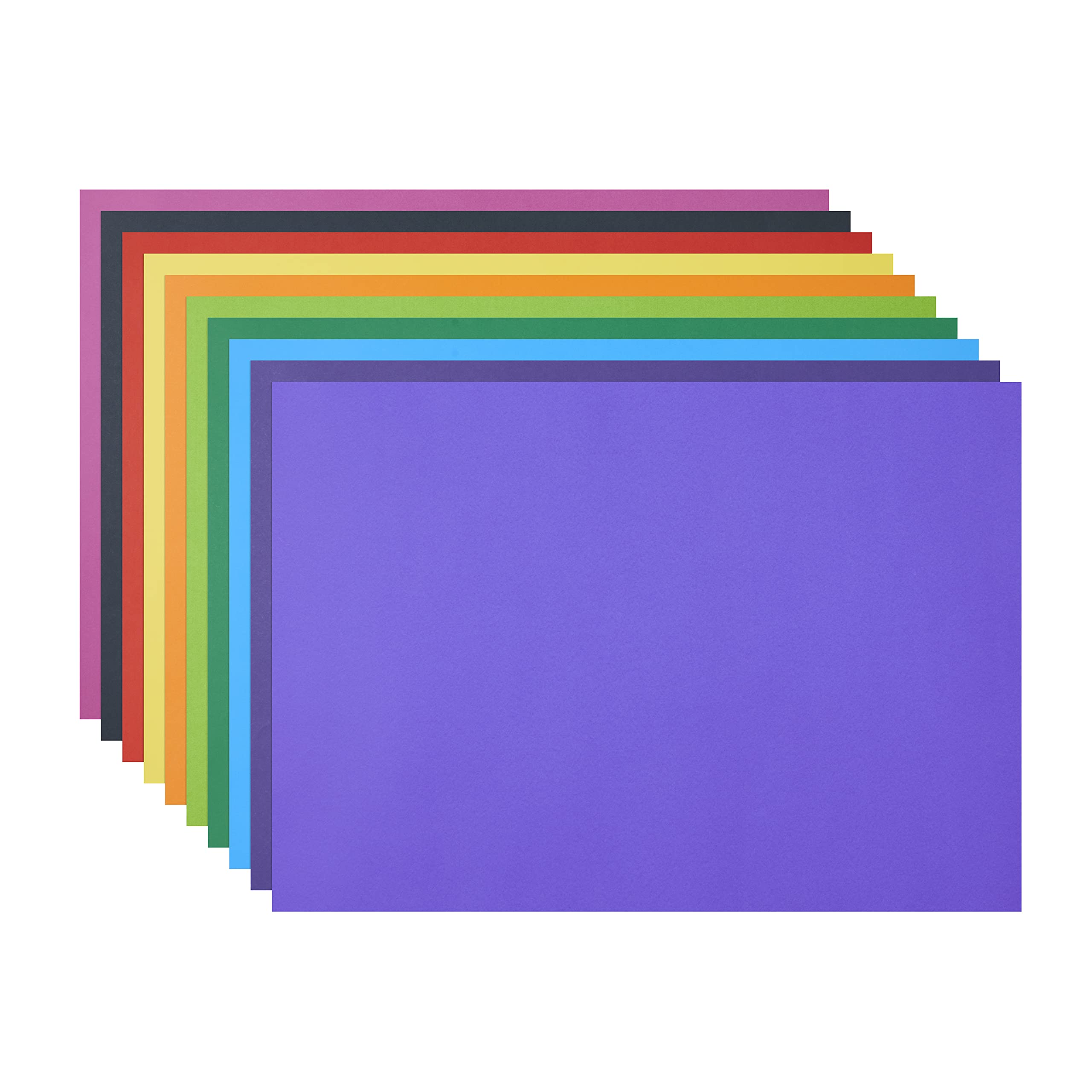 scola Papier d'art Grand Format, 10 Couleurs Vives, 100 Feuilles, 500 x 700 mm, 125 g/m², idéal pour Les écoles et Les Enfants