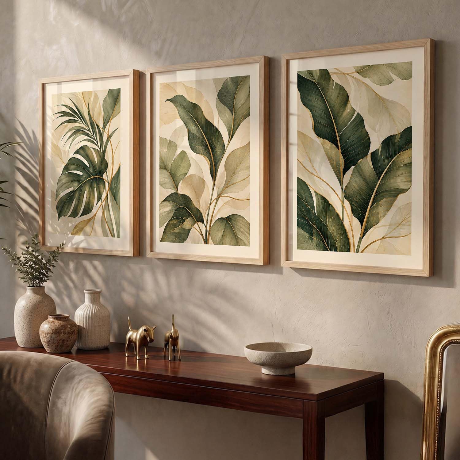 BOHO Wall Art Set - 3 Framed Prints -6