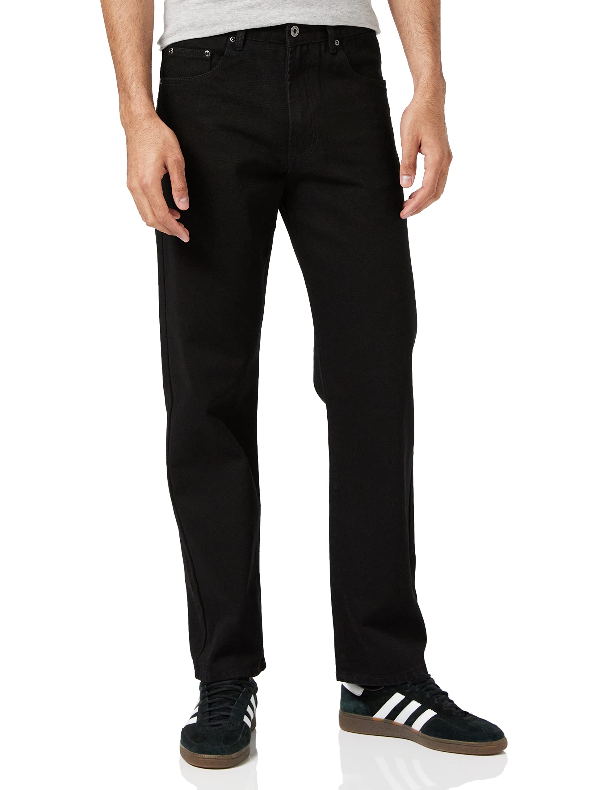 Enzo BCB5, Jean Droit Homme, Noir (Black), W34/L30 (Taille de fabrication:34S)