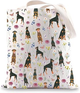 JNIAP Doberman Dog Tote Bag Doberman Gifts Doberman Dog Lover Gift Doberman Mom Gift Doberman Shoulder Bag