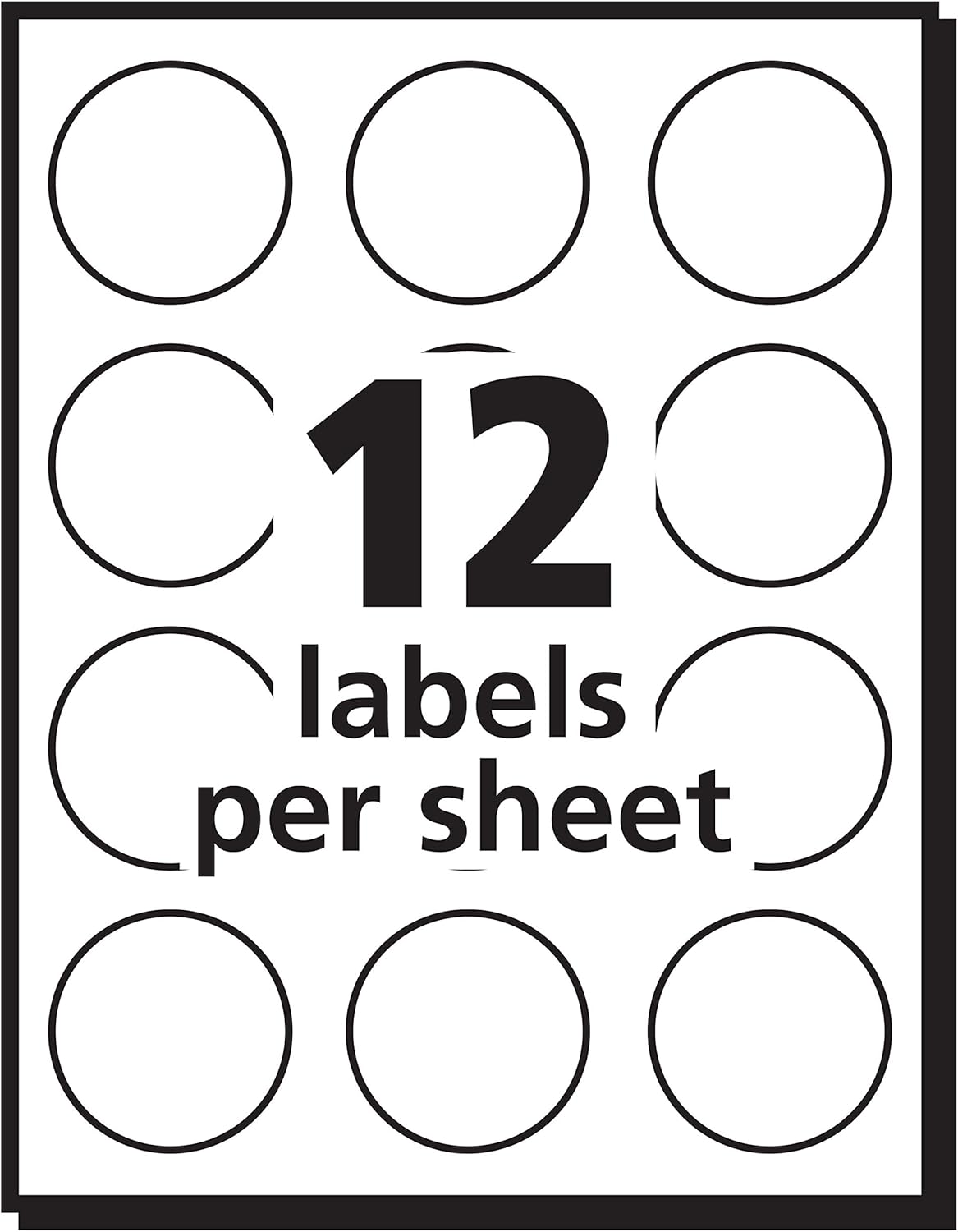 Avery Self-Adhesive Removable Labels, 1" Round Labels, White, 3600 Labels (6-Pack 5410)