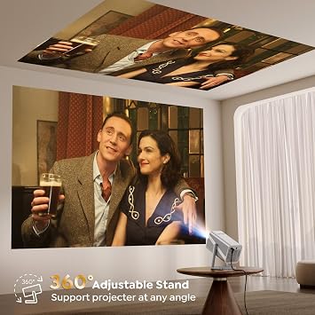 Smart Projector [Built-in Apps/4K Support/2026 Upgraded] with WiFi and Bluetooth, Native 1080P Outdoor Movie Projector, Auto Focus, Dolby Audio, TOPTRO Mini Portable Proyector w/ YouTube/Prime Video