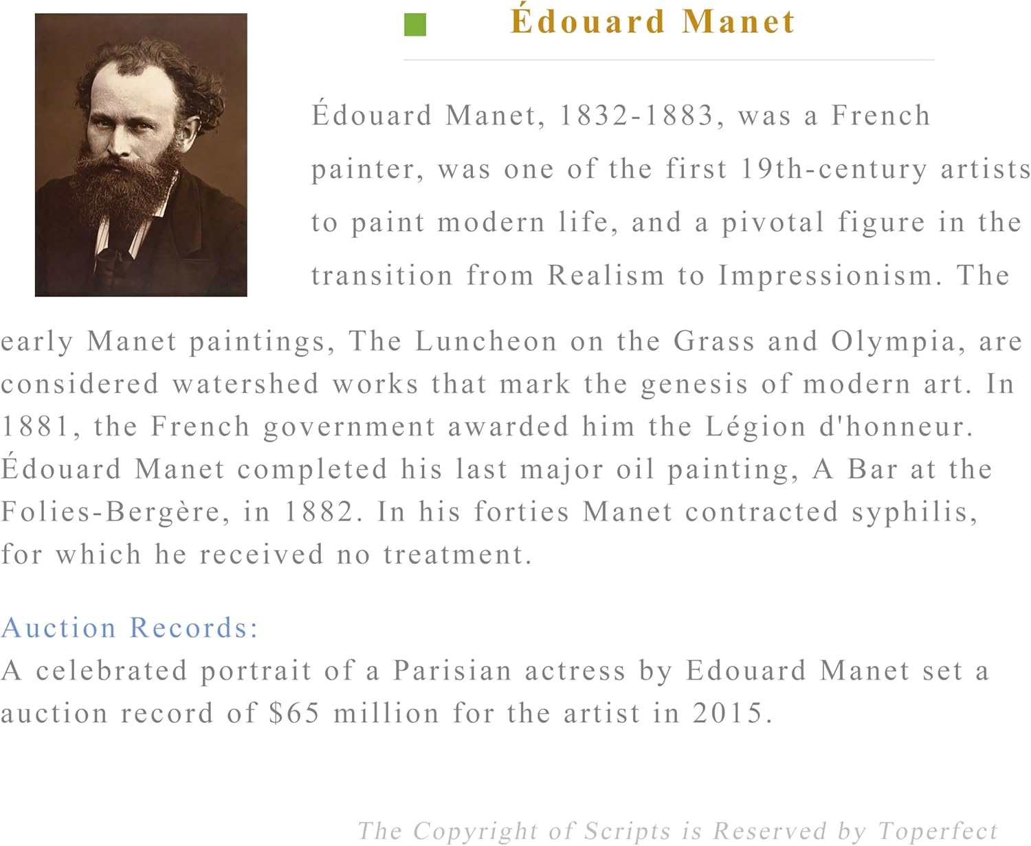 Toperfect 8 Oil Paintings A Bunch Of Asparagus still life Impressionism Edouard Manet Art Decor on Canvas - Famous Works 01, $50-$2000 Hand Painted by Art Academies' Teachers