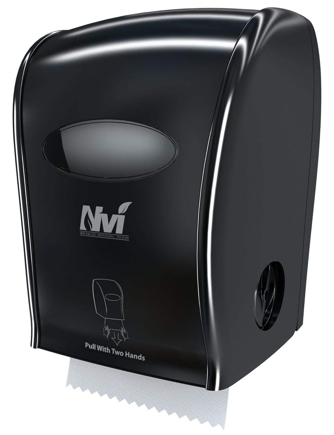 Solaris Paper D68006 Nvi Manual Hands Free Towel Dispenser, Black
