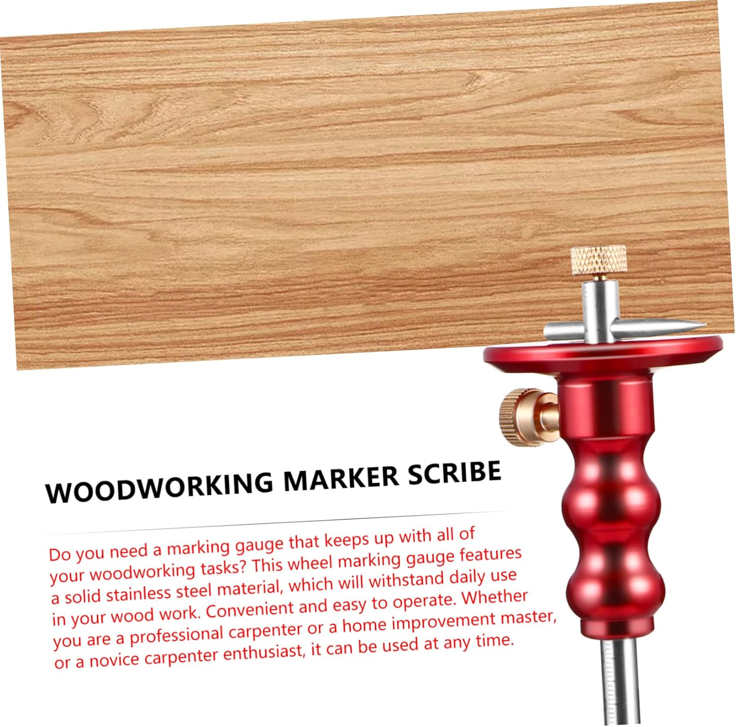 ARTIBETTER Woodworking Scribe Tool Wheel Marking Gauge Mortise Gauge Engraved Ruler Sturdy Knob Tools