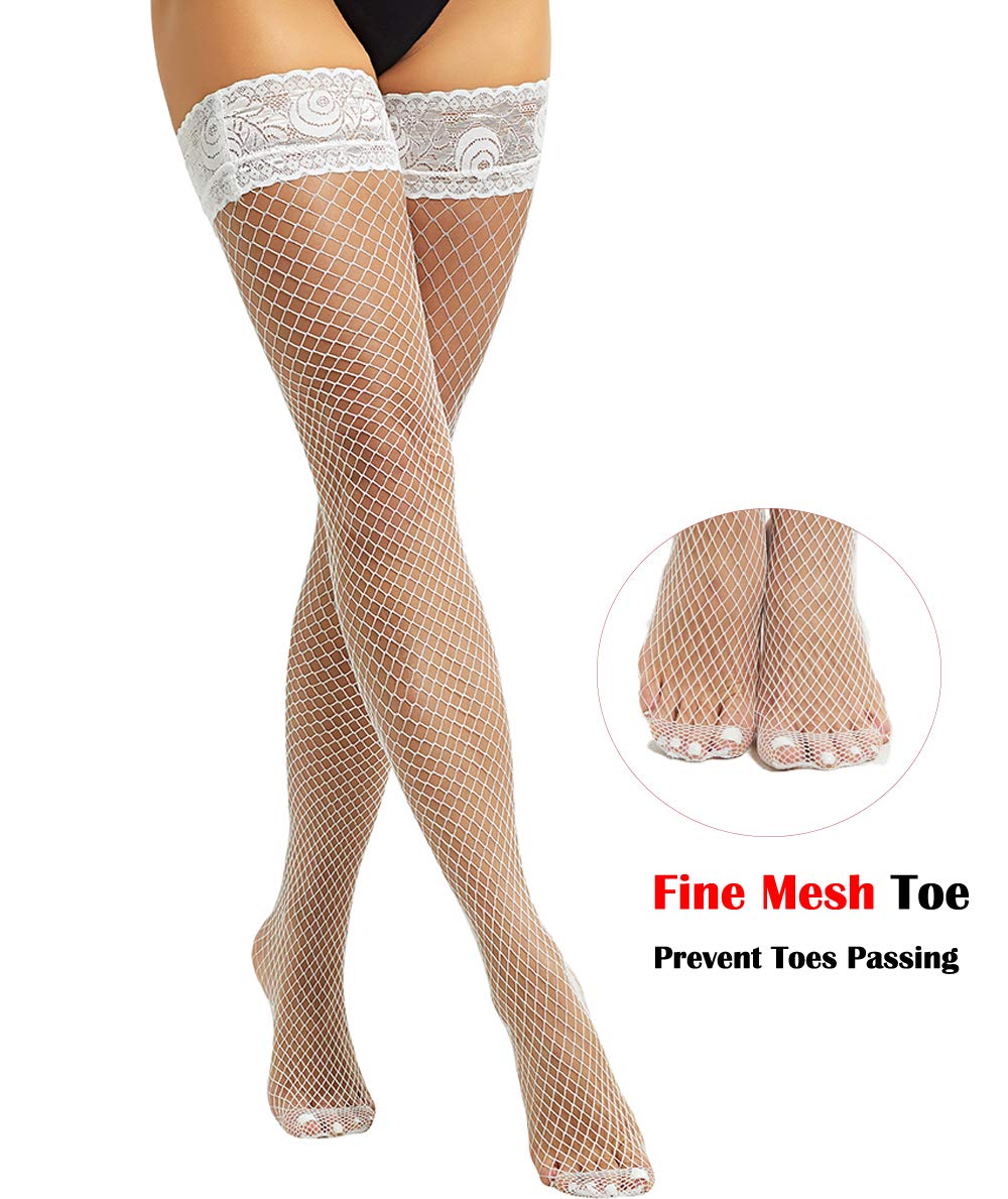 Snapklik JarseHera Seam Back Fishnet Thigh High Stockings snapklik-jarsehera-seam-back-fishnet-thigh-high-stockings