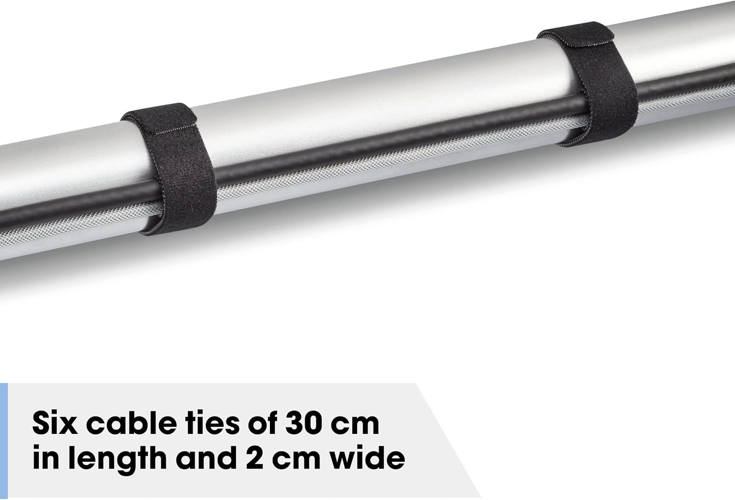 Vogel's TVA 6201 Cable Straps (6 straps), Six cable ties of 30 cm in length and 2 cm wide, Manage up to 10 cables, Black - Image 4