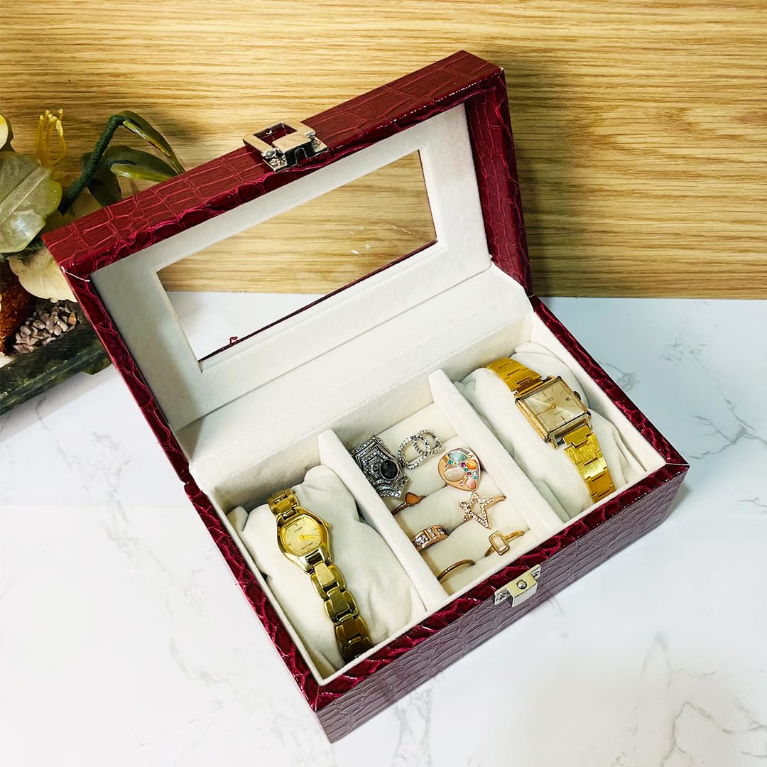 La Trove Ring Cufflink Watch Box Organiser Unisex Gift Boxes For Rings Watches Bracelets And Cufflinks (B0CJC9DS1D) Amazon Price History, Amazon Price Tracker
