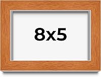 Vista 154 de Marco marrón de 18 x 24 pulgadas, marco de madera maciza de nuez de miel, ancho de moldeo de 0.875 pulgadas, profundidad de rabo de 0.875 pulgadas