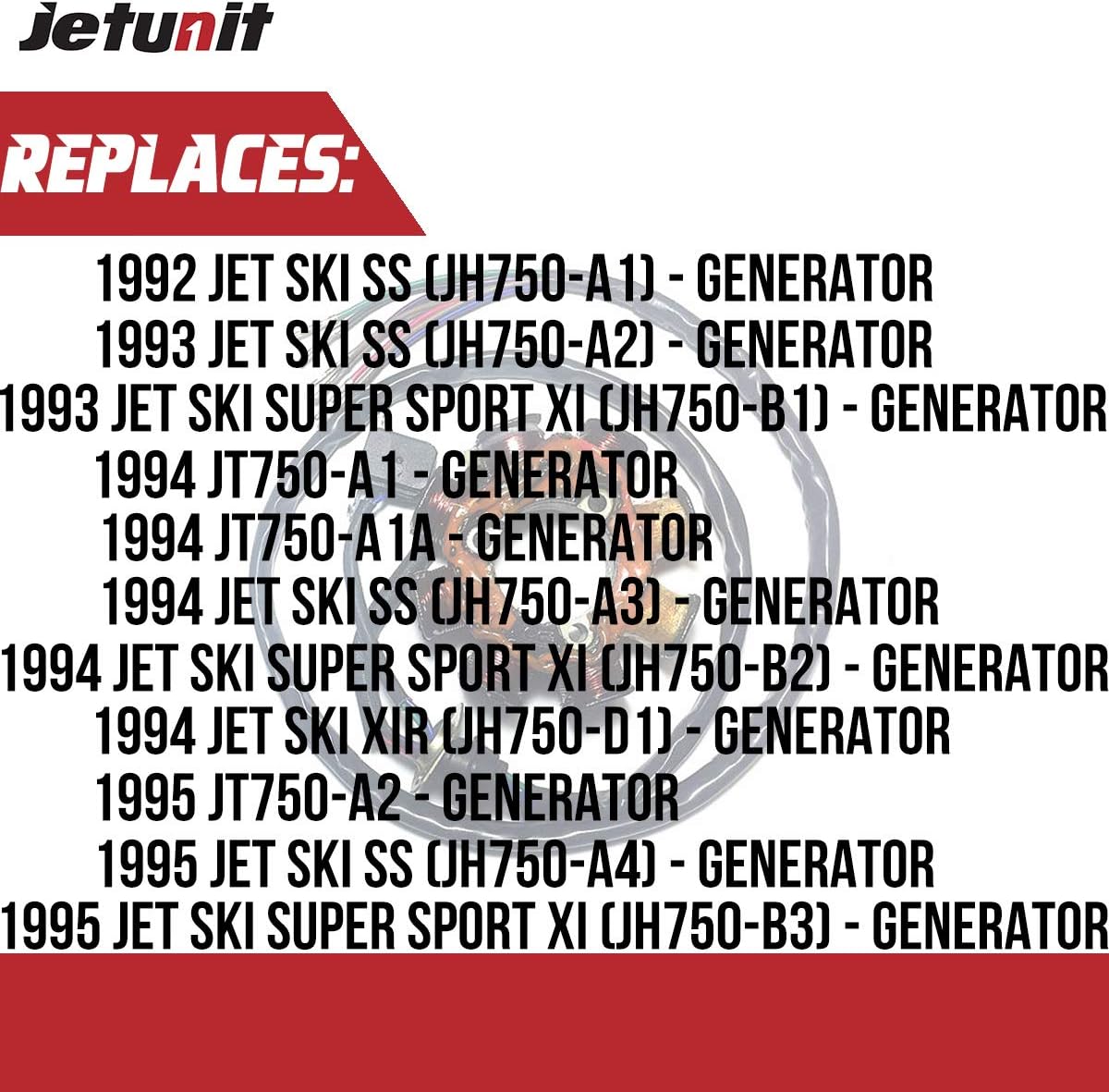Stator for Kawasaki Jet-Ski 21003-3726 1992-1995(750 SS-JH750) 1994-95(ST-JT750) 1993-95(Super Sport XI-JH750) 94(XiR-JH750)