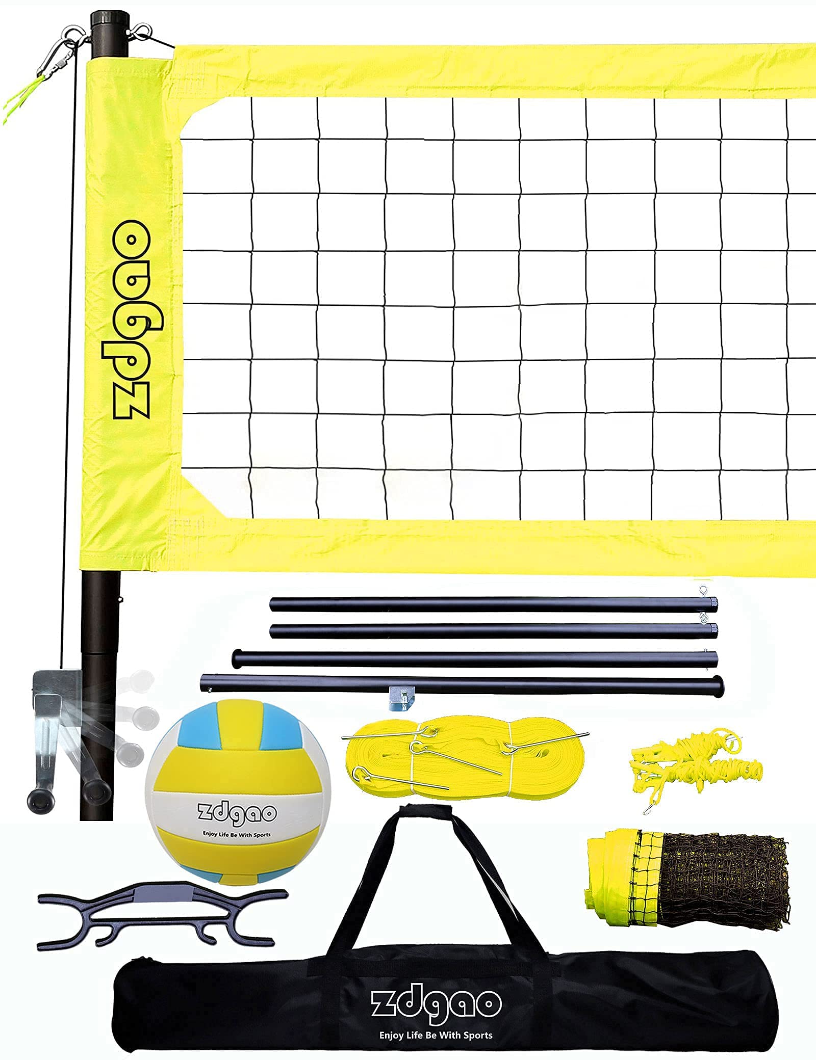 Buy Zdgao Volleyball Net Outdoor Professional Volleyball Set with