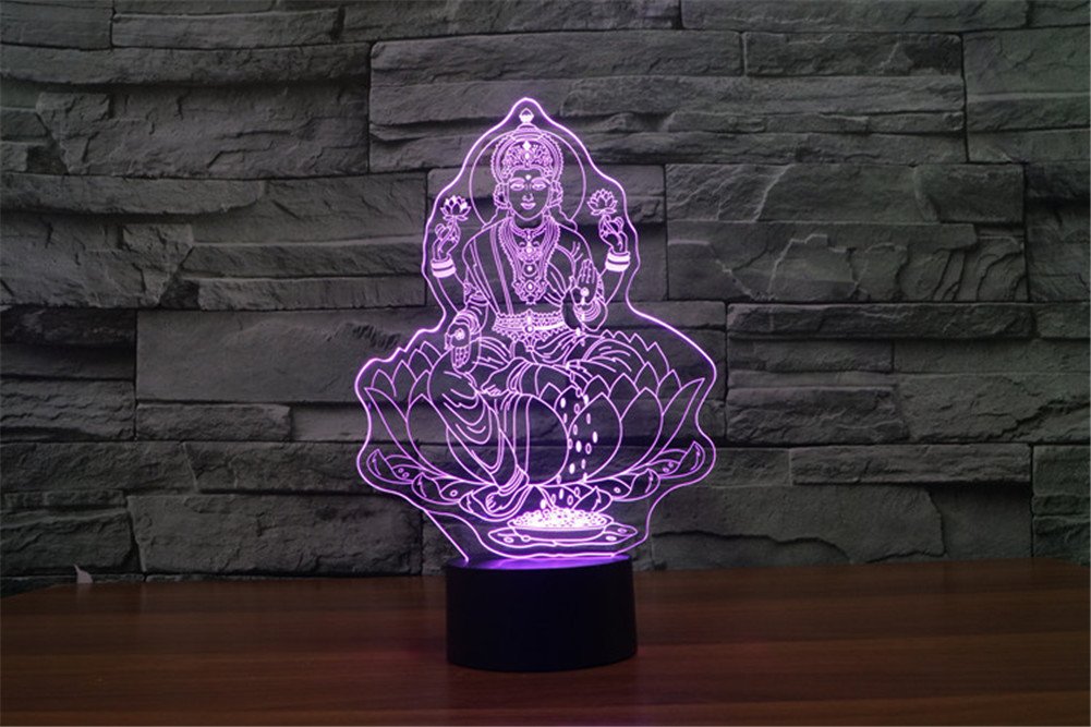 Amazon | ATD 4つ手仏像3d Optical Illusionアクリルカラフル