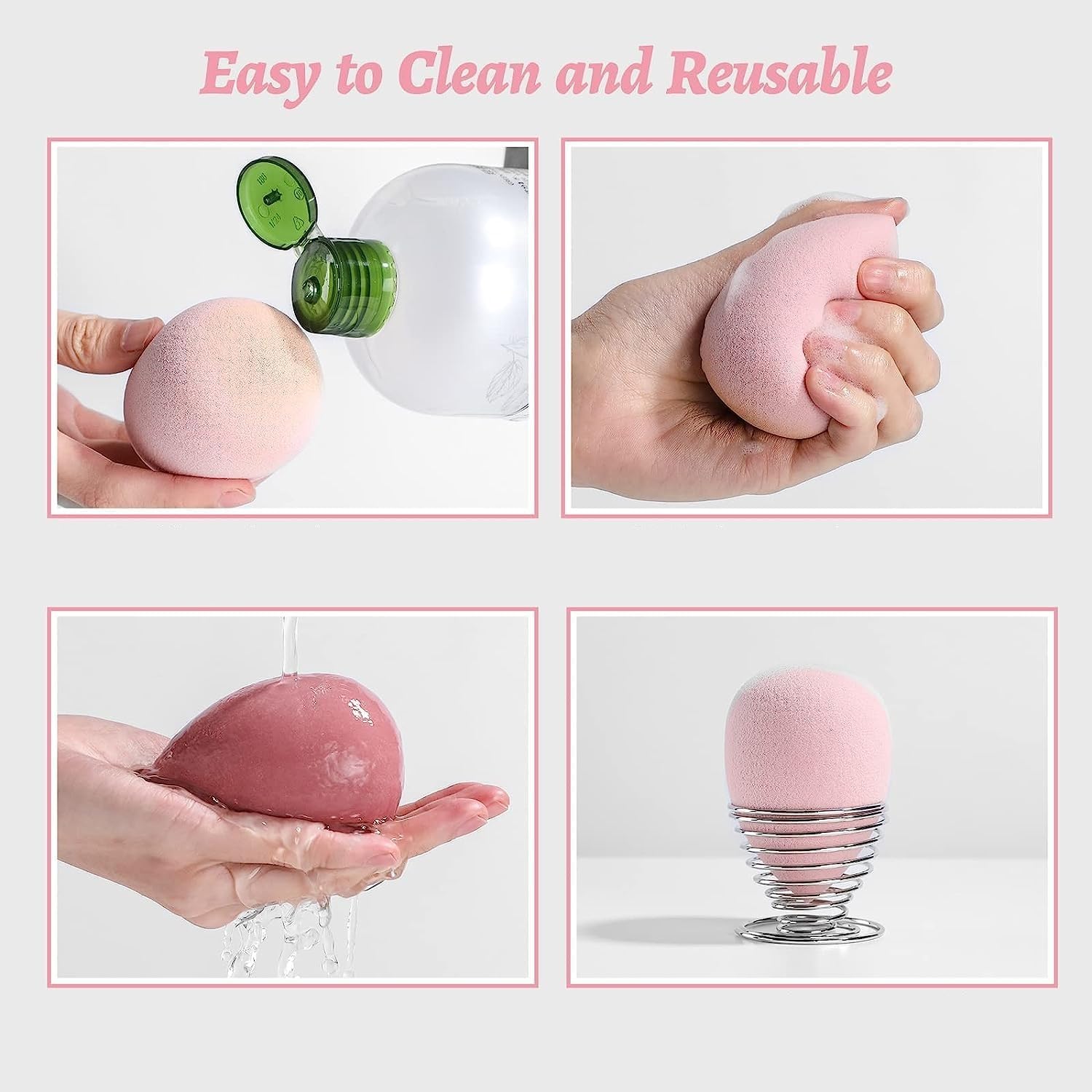 Beautiflame Makeup Sponge 7 Pcs blender sponge for Liquid, Cream, and Powder, Multi-colored Makeup Sponge 2