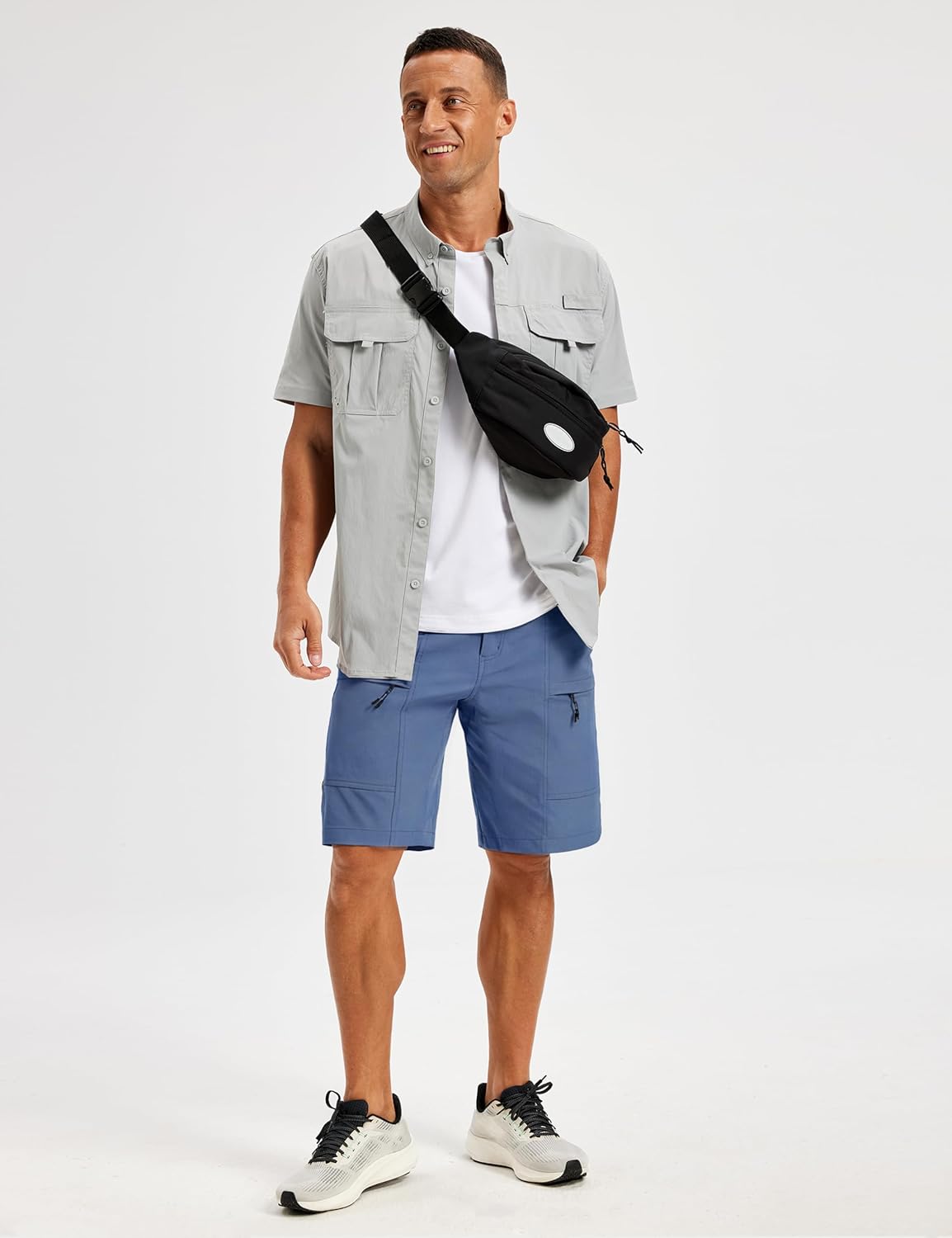 TACVASEN Men's Hiking Cargo Shorts 10" Quick Dry Lightweight Stretch Dress Shorts Outdoor Golf Travel with 5 Pockets - Image 3