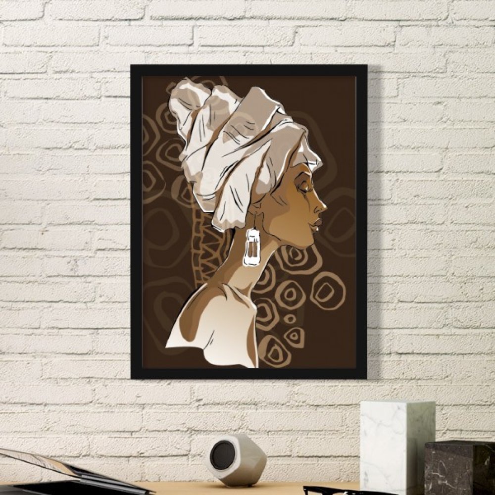 Peintures estampes femme africaine pour créer un salon chaleureux DIYthinker