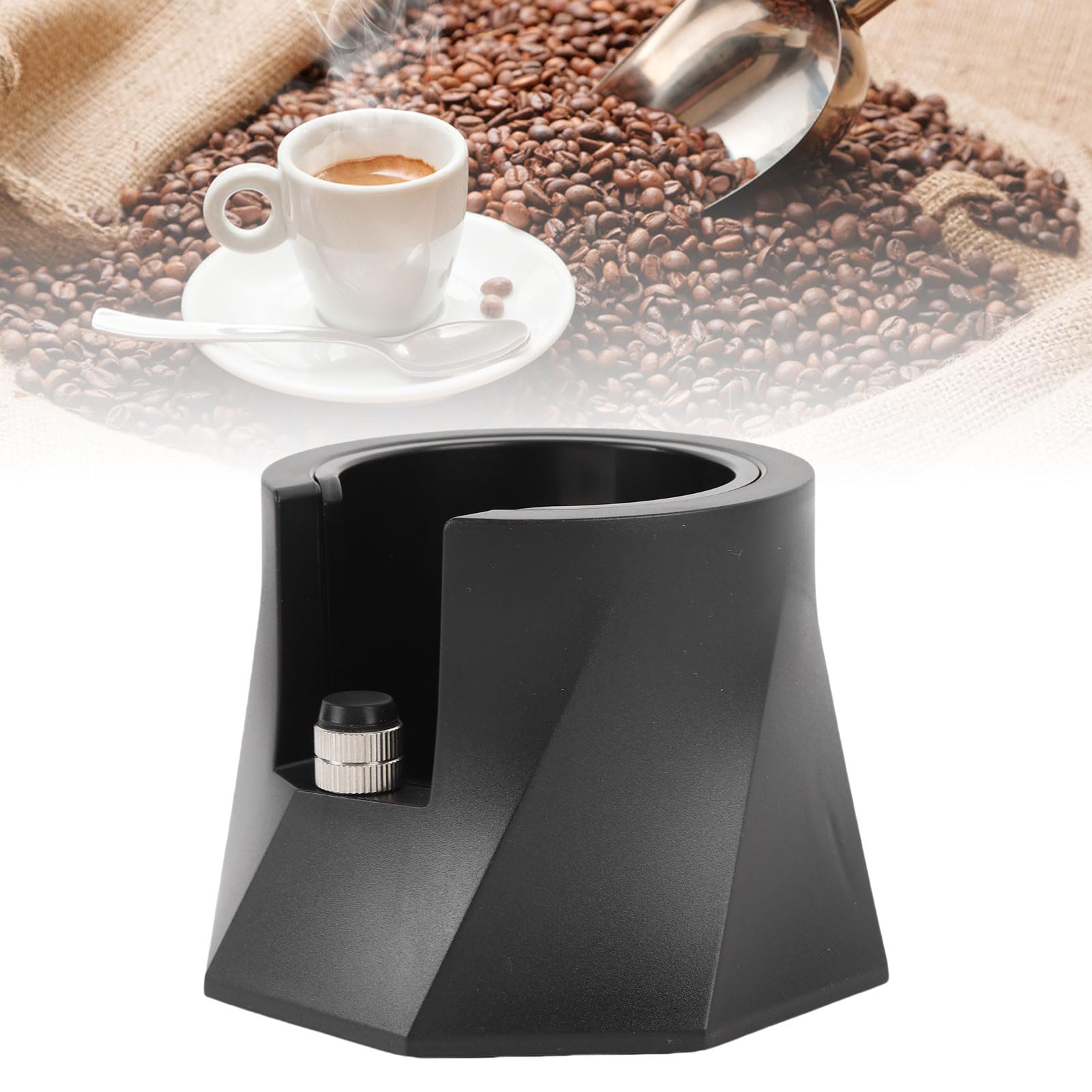 Topiky Soporte de Soporte para Portafiltro de café Ajustable en Altura, de Base de Manipulación en Espiral Negro Antideslizante 51 Mm 53 Mm 58 - Estación de Apisonamiento Estable para Herramientas de