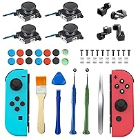 Vista 1 de Joycon Joystick Replacement Kit( 48 in one), Switch Joystick Replacement for Switch Switch Lite Switch OLED, Include 4 Thumbsticks, 4 Metal Buckles