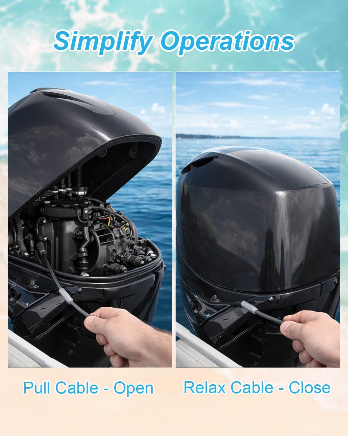 Cowling Cable Latch Fit for Mercury 6 Mariner ALL Outboard Engine Models Replace 888951 8M0080461 8M0153959