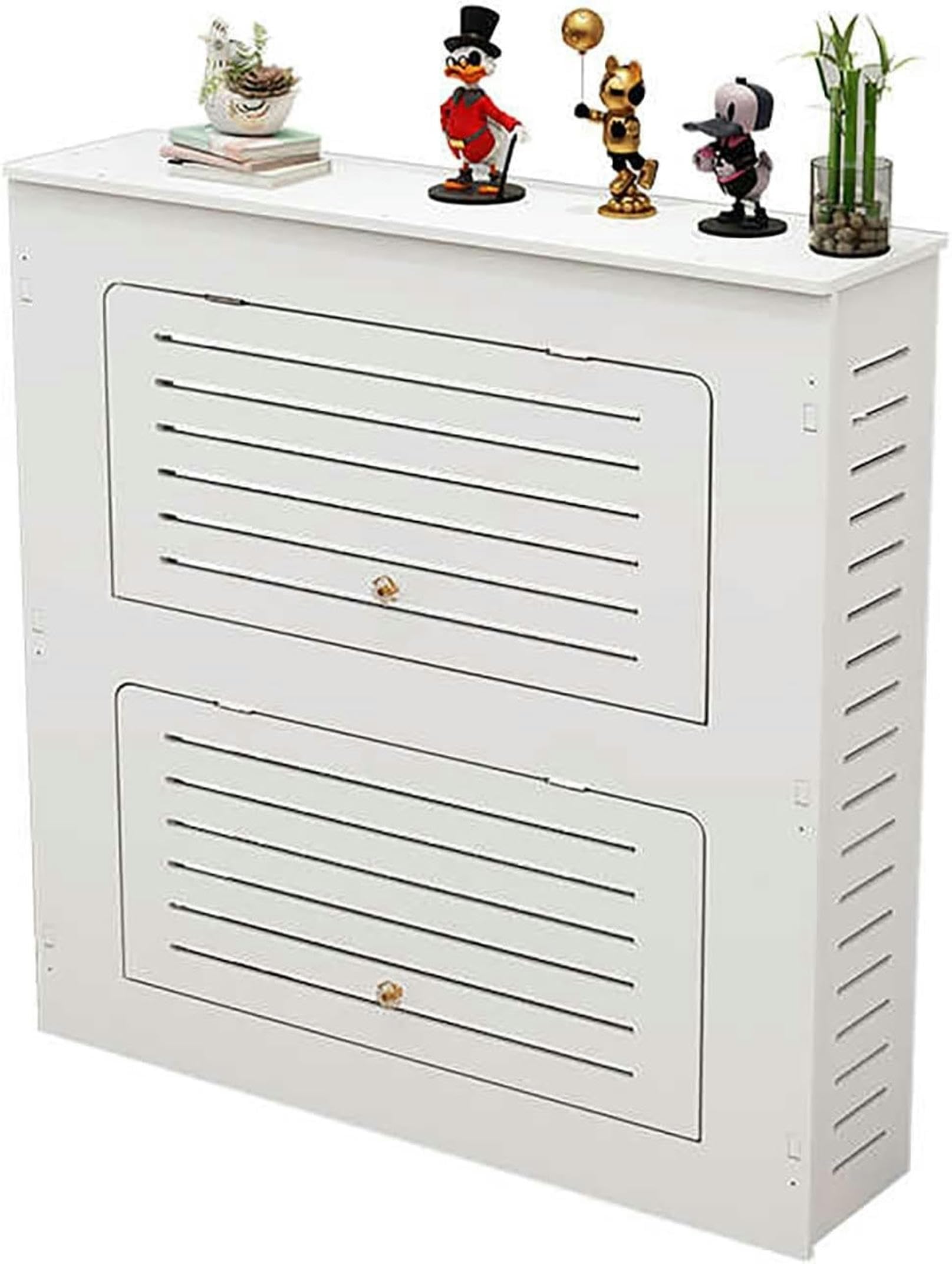 Cubierta de radiador de madera moderna con estante de almacenaje para salón