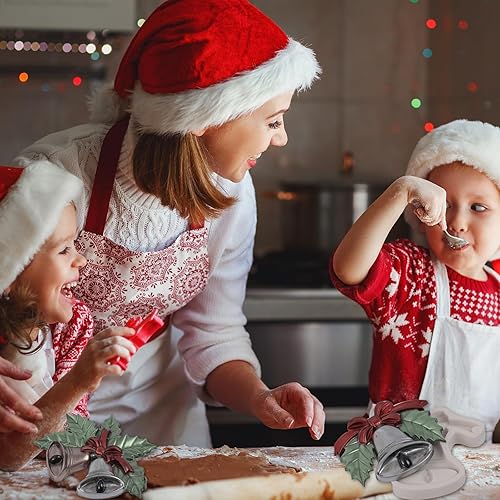 Miniatura 4 de Molde de silicona de campana de Navidad, moldes para fondant de hojas de acebo, para decoración de pasteles, decoración de cupcakes, chocolate,