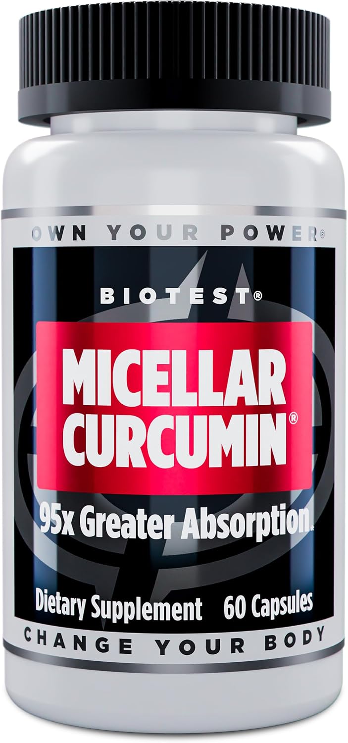 Biotest Micellar Curcumin - 95x Greater Absorption, UCLA Developed - 60 Servings