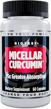 Biotest Micellar Curcumin - 95x Greater Absorption, UCLA Developed - 60 Servings