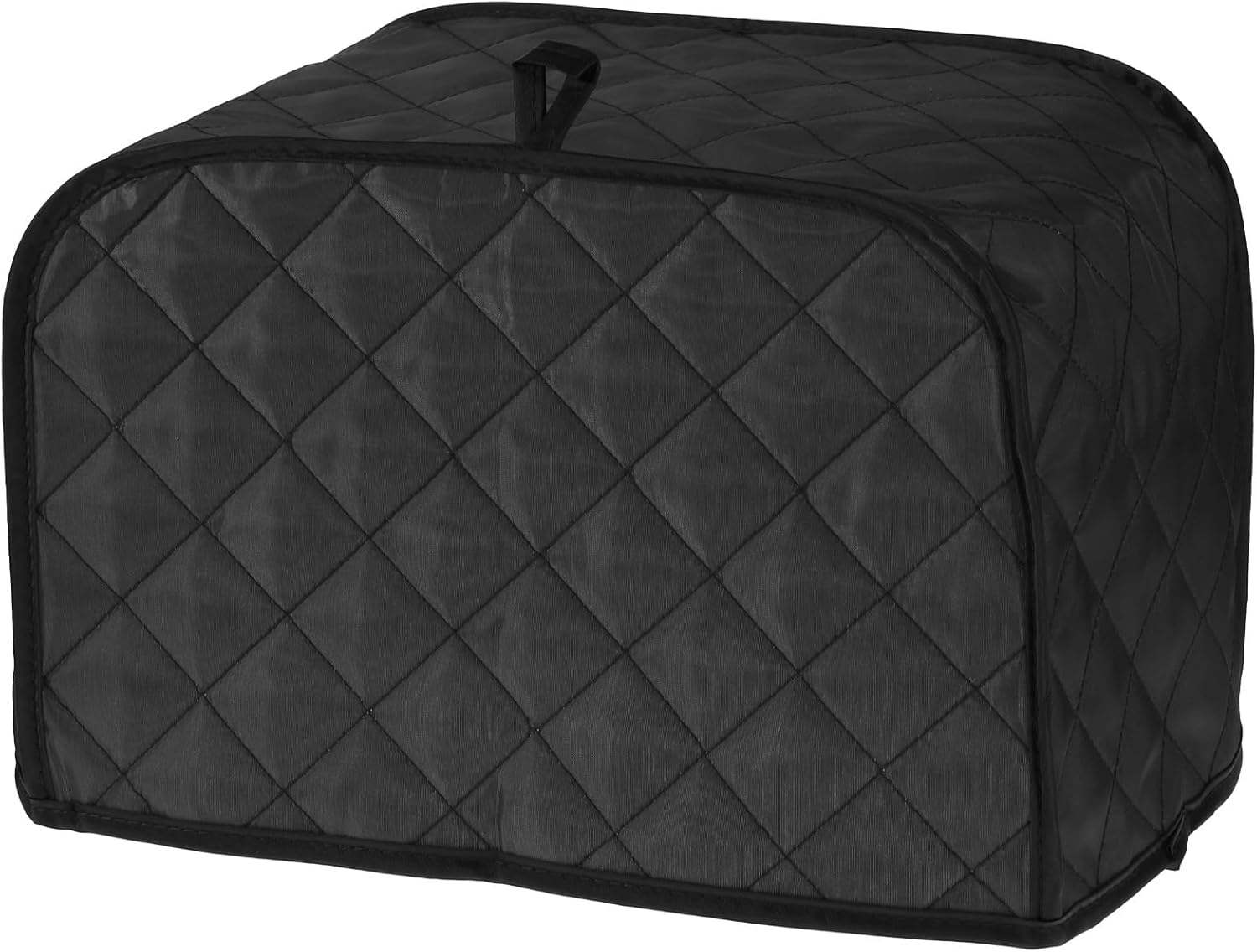 Giantree Toaster Cover 2 Slice, Universal Size Toasters Dusts Covers, Cotton and Linen Quilted Toaster Covers Toasters Dust Cover for Small Kitchen Appliances Dust and Fingerprint (Black)