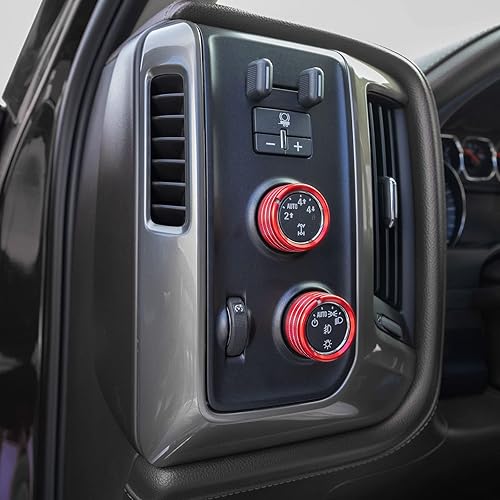 Miniatura 7 de JKCOVER Cubierta de botón de consola central compatible con Chevy SilveradoGMC Sierra 2014 2015 2016 2017 2018 cubierta para perilla de interruptor