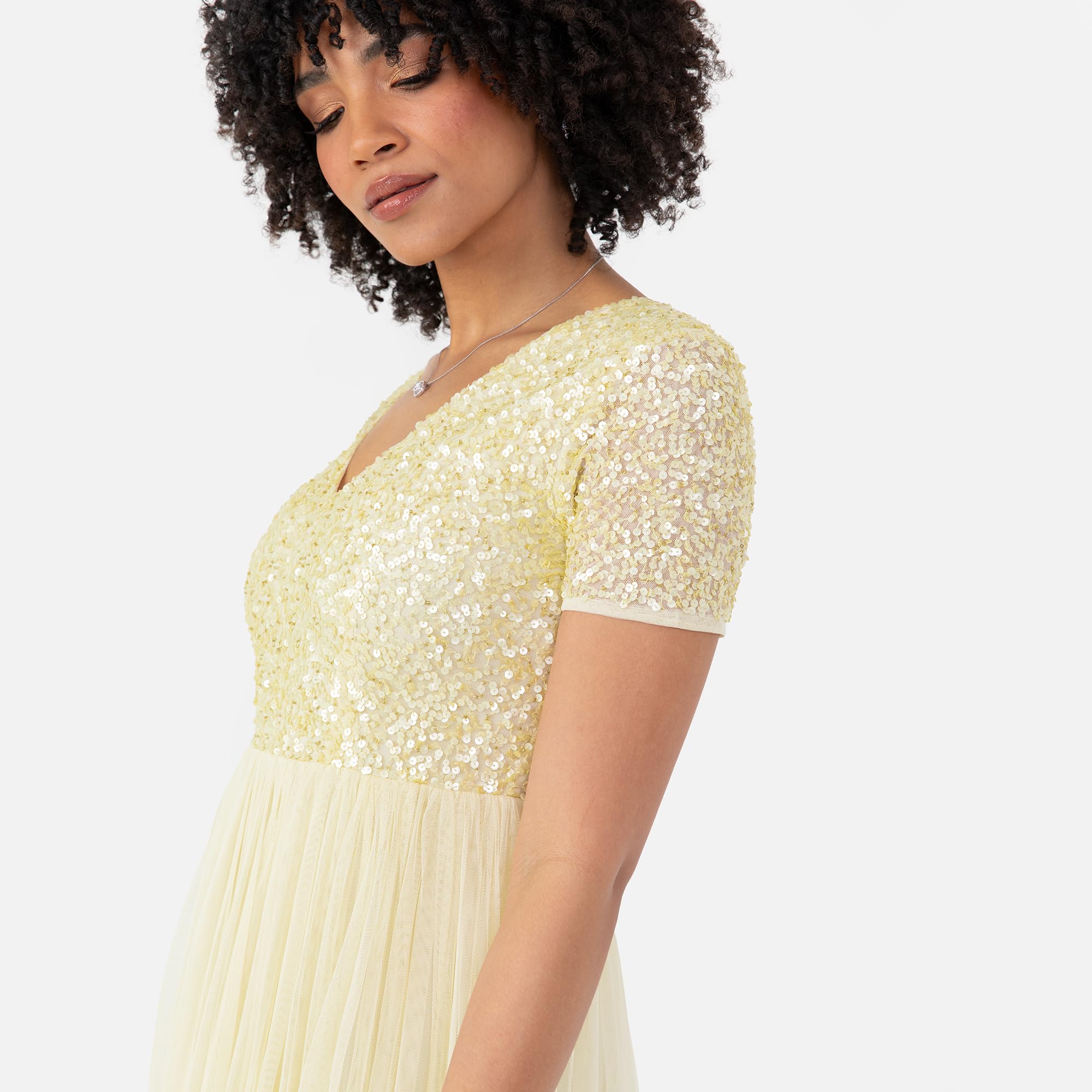 Maya Deluxe Damen-Maxikleid mit V-Ausschnitt – Bild 7